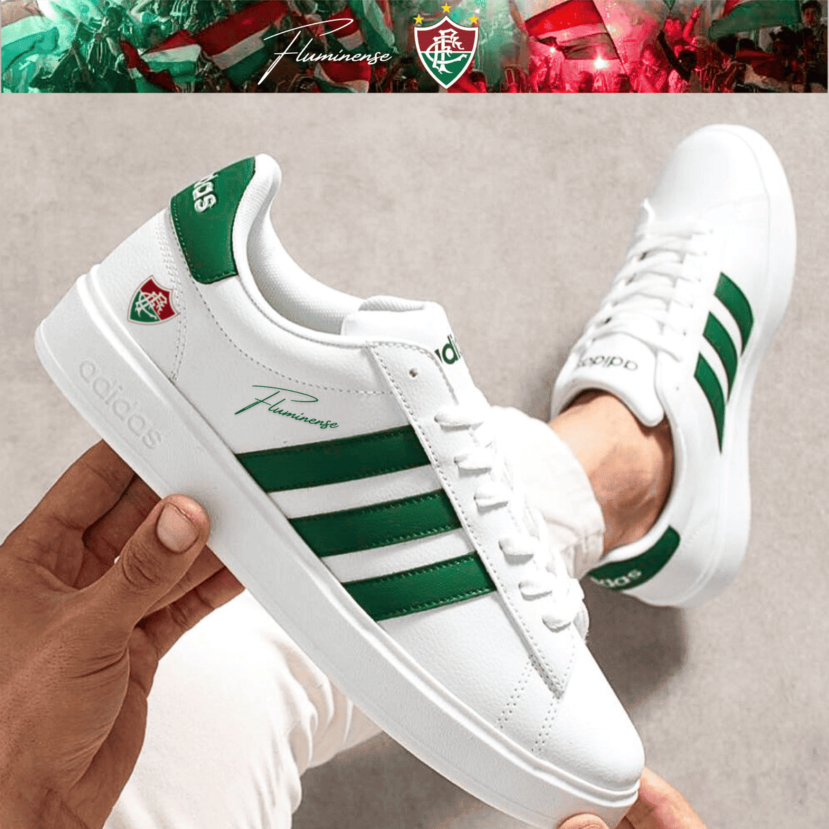 Exclusivo: Tênis Grand Court e VL Court 3.0 Signature Customizado do Fluzão + *BRINDE 1x Caneca Oficial* - EDIÇÃO LIMITADA
