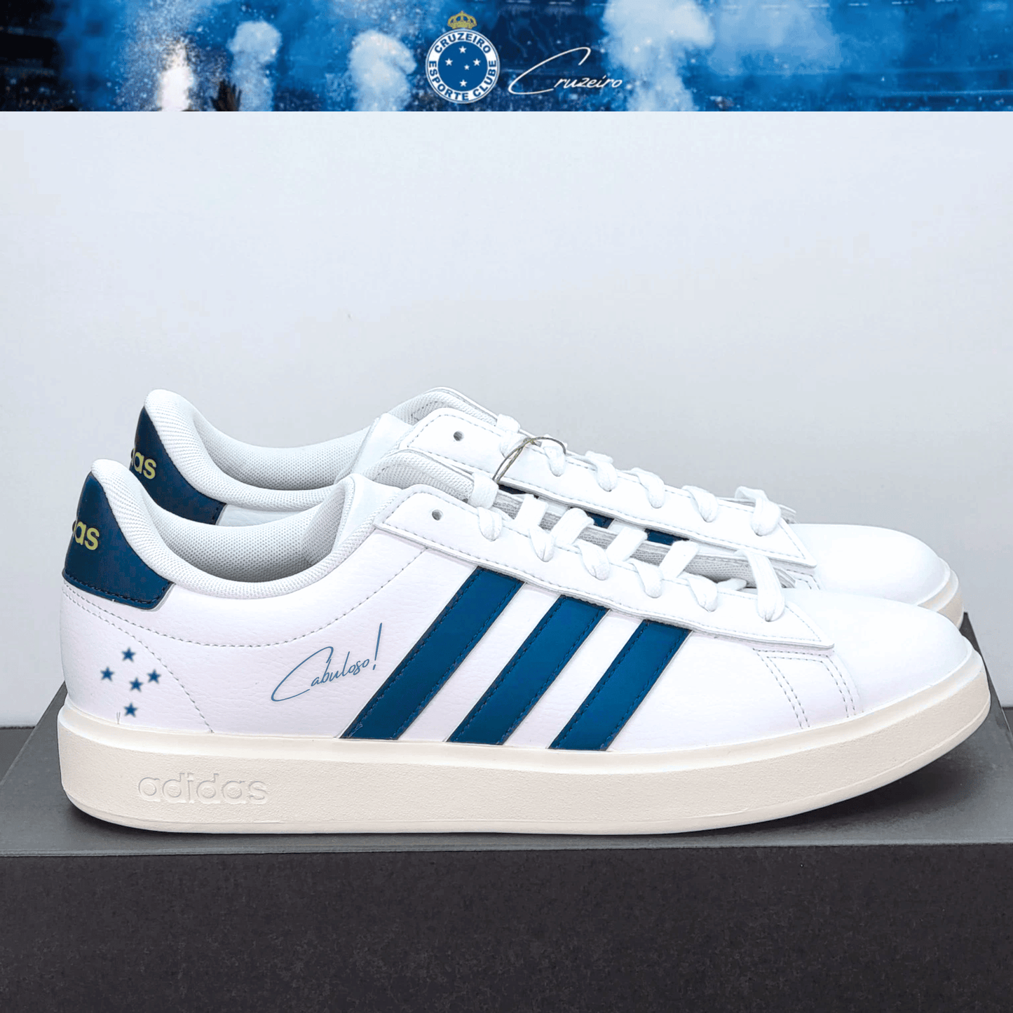 Exclusivo: Tênis Grand Court e VL Court 3.0 Signature Nova Versão Customizada do Cruzeiro + *BRINDE 1x Caneca* - EDIÇÃO LIMITADA