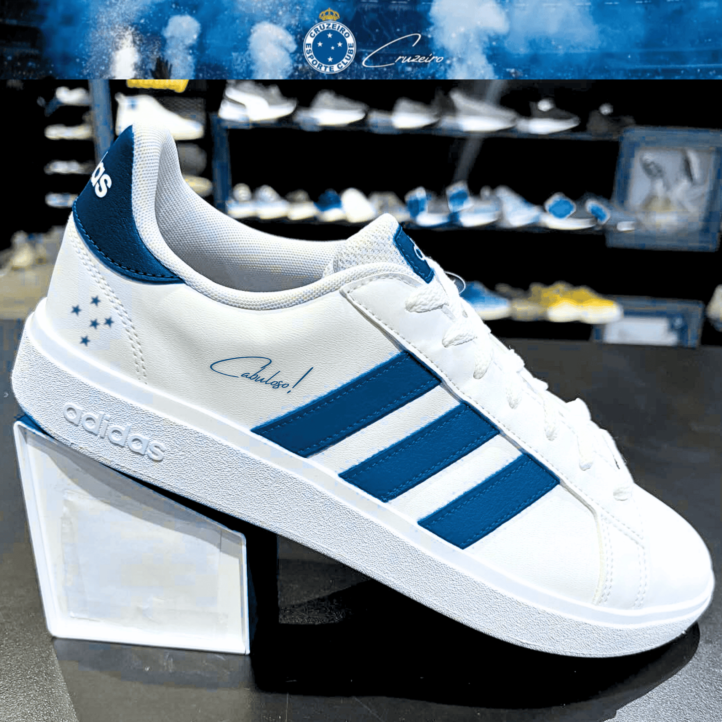 Exclusivo: Tênis Grand Court e VL Court 3.0 Signature Nova Versão Customizada do Cruzeiro + *BRINDE 1x Caneca* - EDIÇÃO LIMITADA