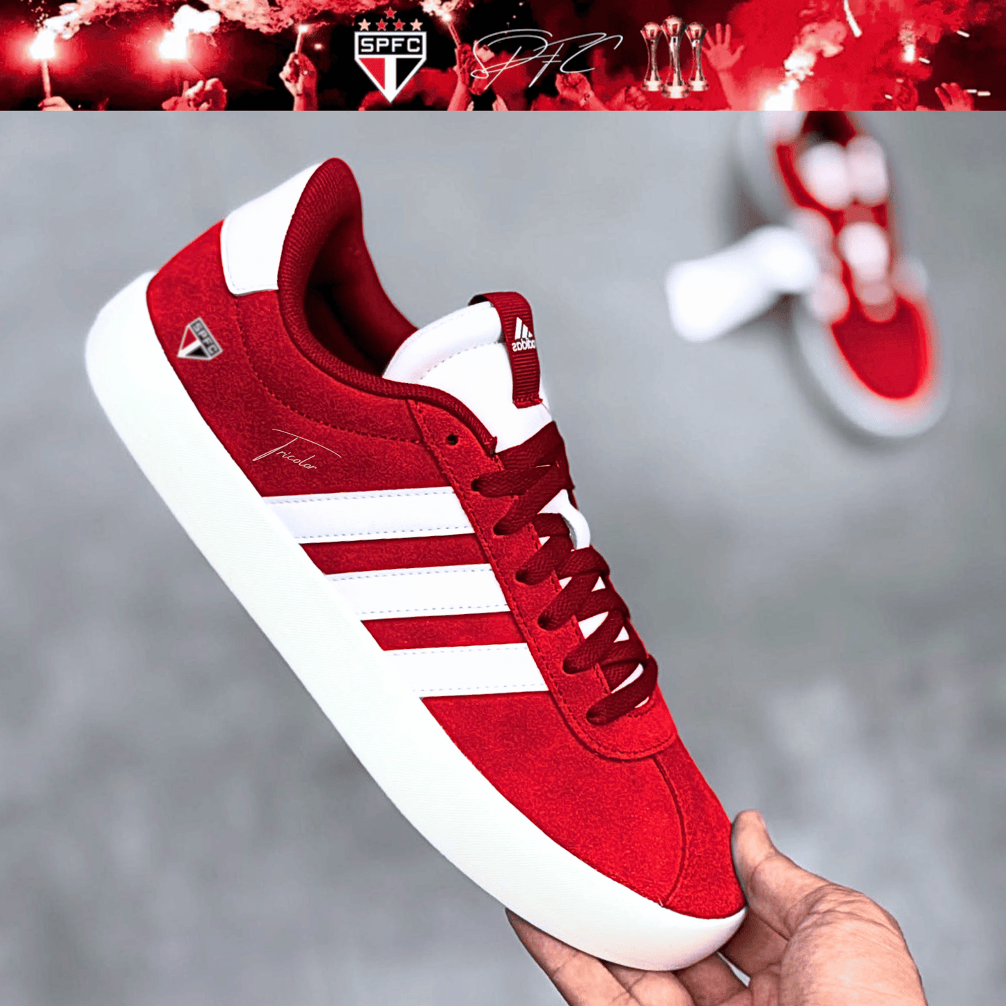 Exclusivo: Tênis Grand Court e VL Court 3.0 Signature Customizado do São Paulo + *BRINDE 1x Caneca Oficial* - EDIÇÃO LIMITADA