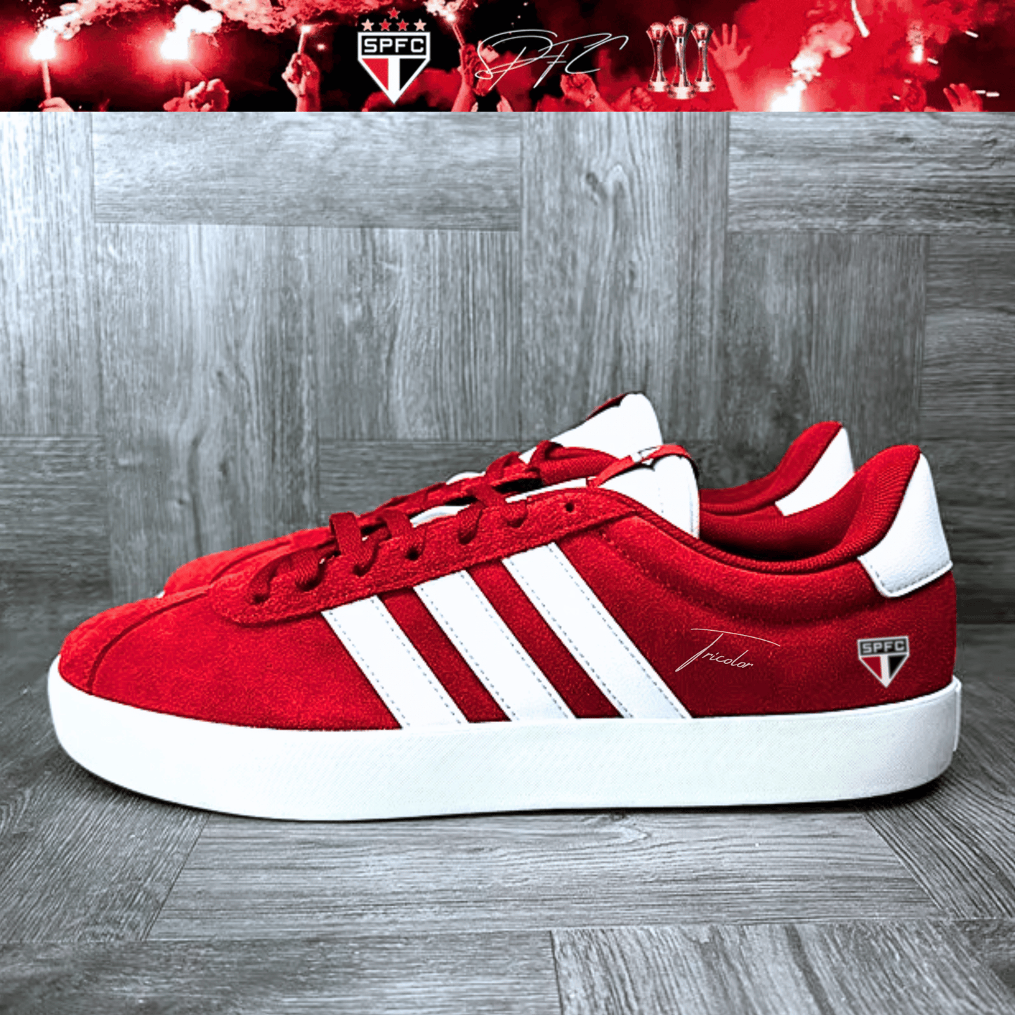 Exclusivo: Tênis Grand Court e VL Court 3.0 Signature Customizado do São Paulo + *BRINDE 1x Caneca Oficial* - EDIÇÃO LIMITADA