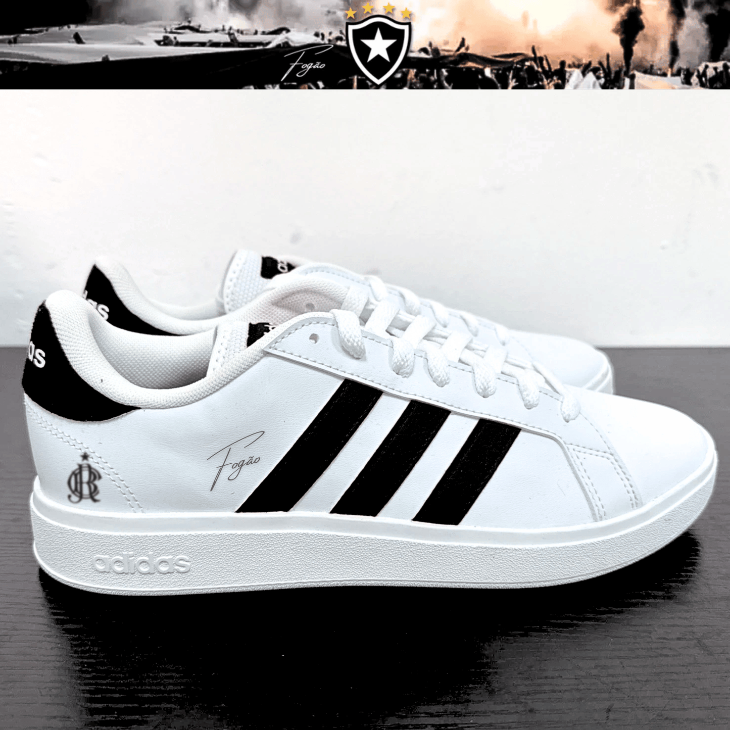 Exclusivo: Tênis Grand Court e VL Court 3.0 Signature Customizado do Glorioso + *BRINDE 1x Caneca Oficial* - EDIÇÃO LIMITADA