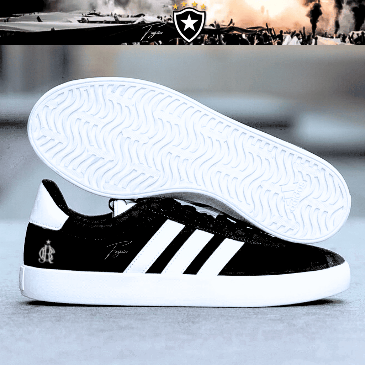 Exclusivo: Tênis Grand Court e VL Court 3.0 Signature Customizado do Glorioso + *BRINDE 1x Caneca Oficial* - EDIÇÃO LIMITADA