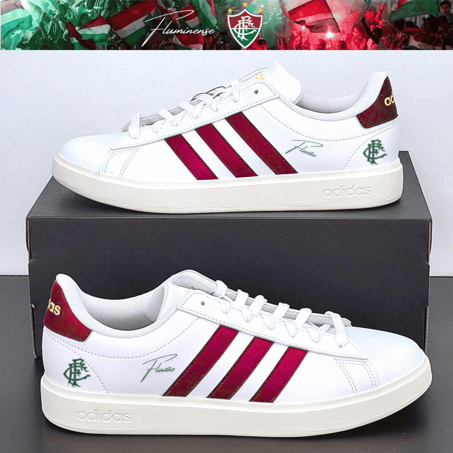 Exclusivo: Tênis Grand Court e VL Court 3.0 Signature Nova Versão Customizada do Fluzão + *BRINDE 1x Caneca* - EDIÇÃO LIMITADA