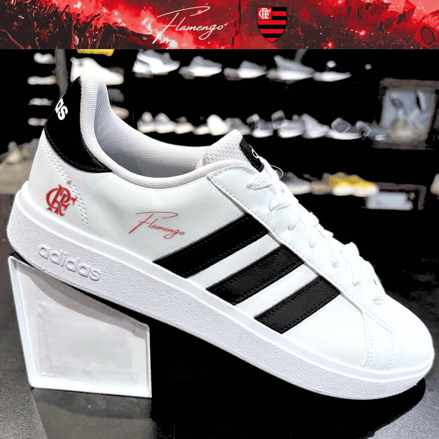 Exclusivo: Tênis Grand Court e VL Court 3.0 Signature Nova Versão Customizada do Mengão + *BRINDE 1x Caneca* - EDIÇÃO LIMITADA