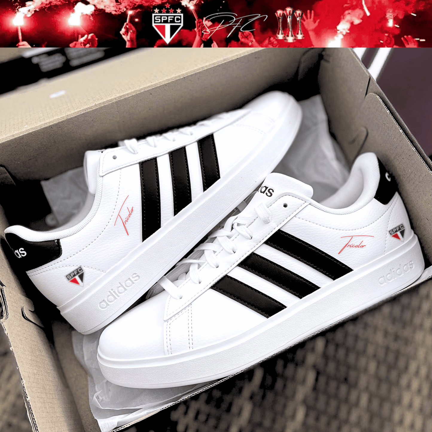 Exclusivo: Tênis Grand Court e VL Court 3.0 Signature Nova Versão Customizada do São Paulo + *BRINDE 1x Caneca* - EDIÇÃO LIMITADA