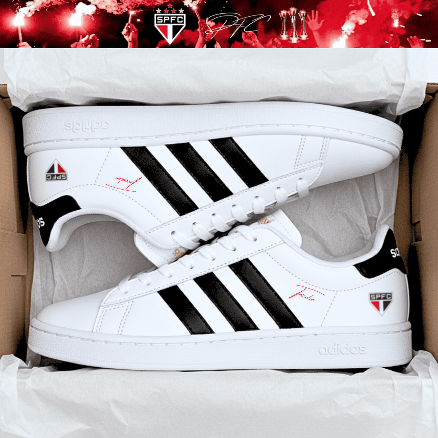 Exclusivo: Tênis Grand Court e VL Court 3.0 Signature Nova Versão Customizada do São Paulo + *BRINDE 1x Caneca* - EDIÇÃO LIMITADA