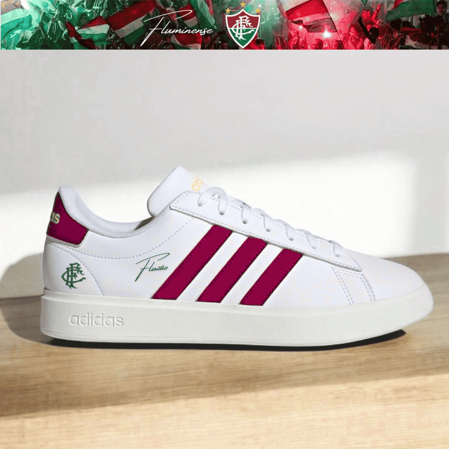 Exclusivo: Tênis Grand Court e VL Court 3.0 Signature Nova Versão Customizada do Fluzão + *BRINDE 1x Caneca* - EDIÇÃO LIMITADA